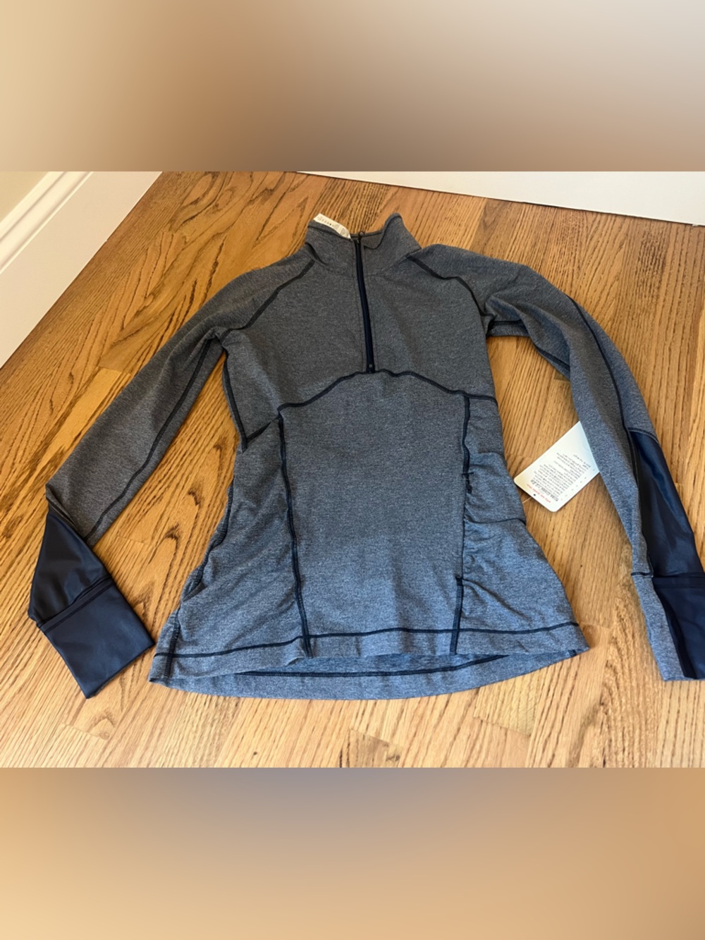 Lululemon Kriss Cross 1/2 Zip - Heathered Inkwell - Picture 3 of 7